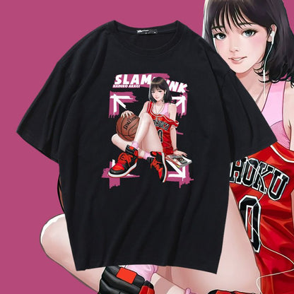 好感度100％ ファッション ラウンドネックプリント 5色選択半袖Ｔシャツ -A1169
