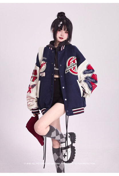 絶対欲しい 求めてたデザイン ファッション 刺繍 上質ダウンジャケット 男女兼用 E-9356