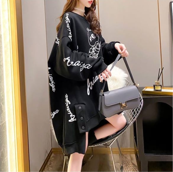 【裏起毛】大好評 ファッション 売り切れ必至 個性派 ルーズ 長スウェットE-6217