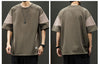 定番シンプル 上質 カジュアル 切り替え 半袖Tシャツ 全5色-A844