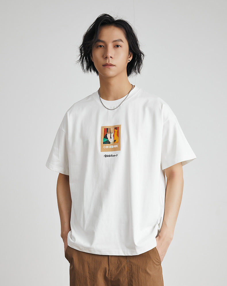 話題沸騰中 上質 カジュアル プリント半袖Tシャツ 全2色-A850