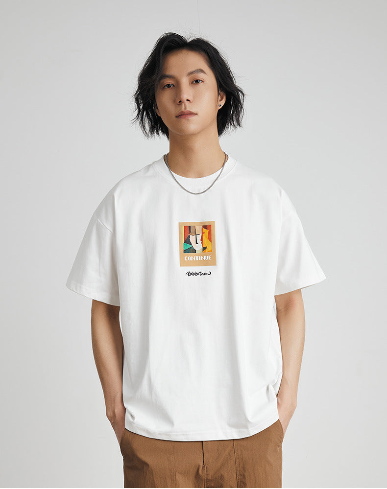 話題沸騰中 上質 カジュアル プリント半袖Tシャツ 全2色-A850