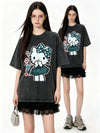 早い者勝ち 体型カバー プリント Tシャツ E-13481