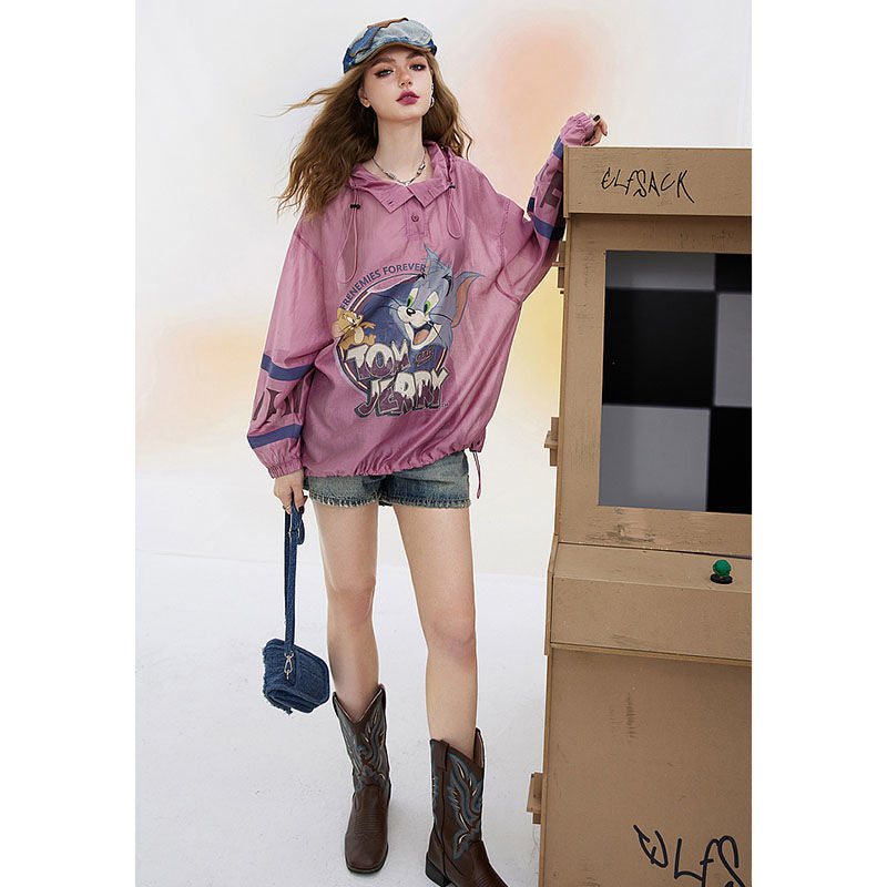 話題沸騰中 個性的なデザイン 一目惚れ 日焼け対策 グラデーション パーカー -A1103