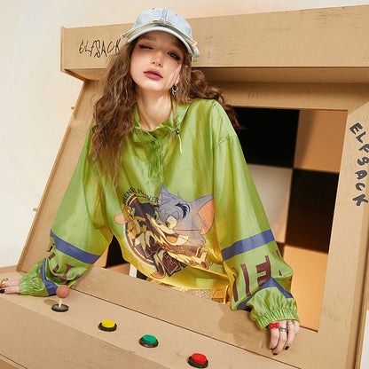 話題沸騰中 個性的なデザイン 一目惚れ 日焼け対策 グラデーション パーカー -A1103