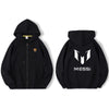 【薄手/厚手】秋冬向け ポケット付き 柔らか素材 ジップ スウェット パーカー U-13622