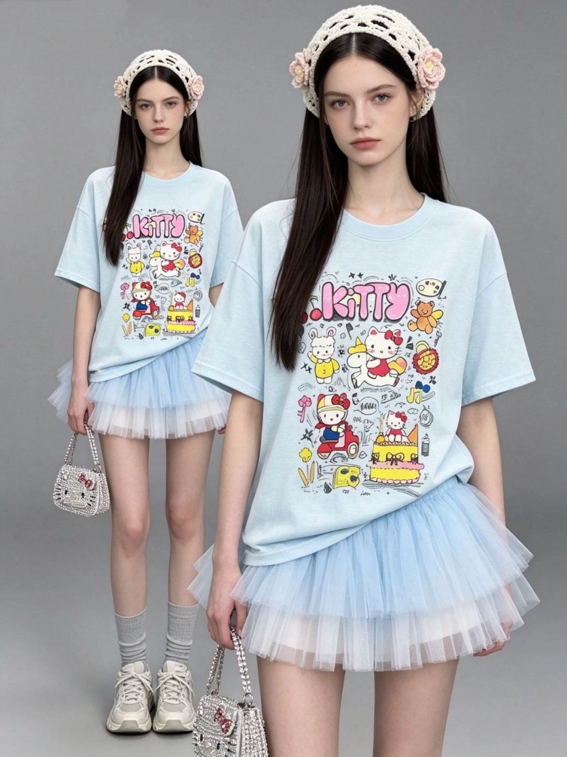 新作トレンド プリント カジュアル Tシャツ E-13470