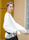 話題沸騰中 おしゃれ度高め 美人度アップ 切り替え 不規則 イレギュラー トップスE-9472