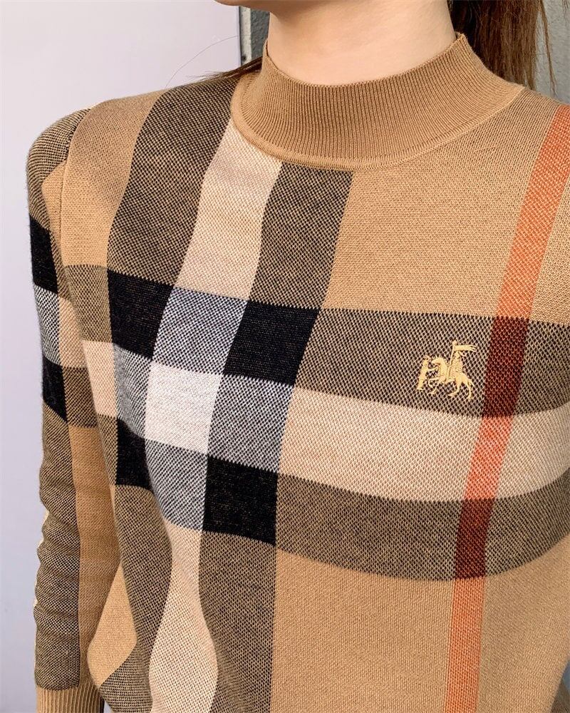 スタイルアップ 海外トレンド 形が綺麗 2色選択 ニットトップスE-9797