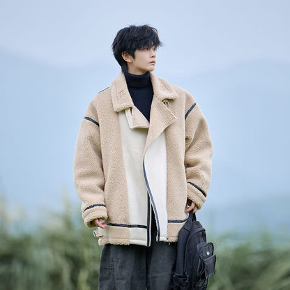 冬新作 ムートン風 暖かい 3色展開 ジャケットE-12583