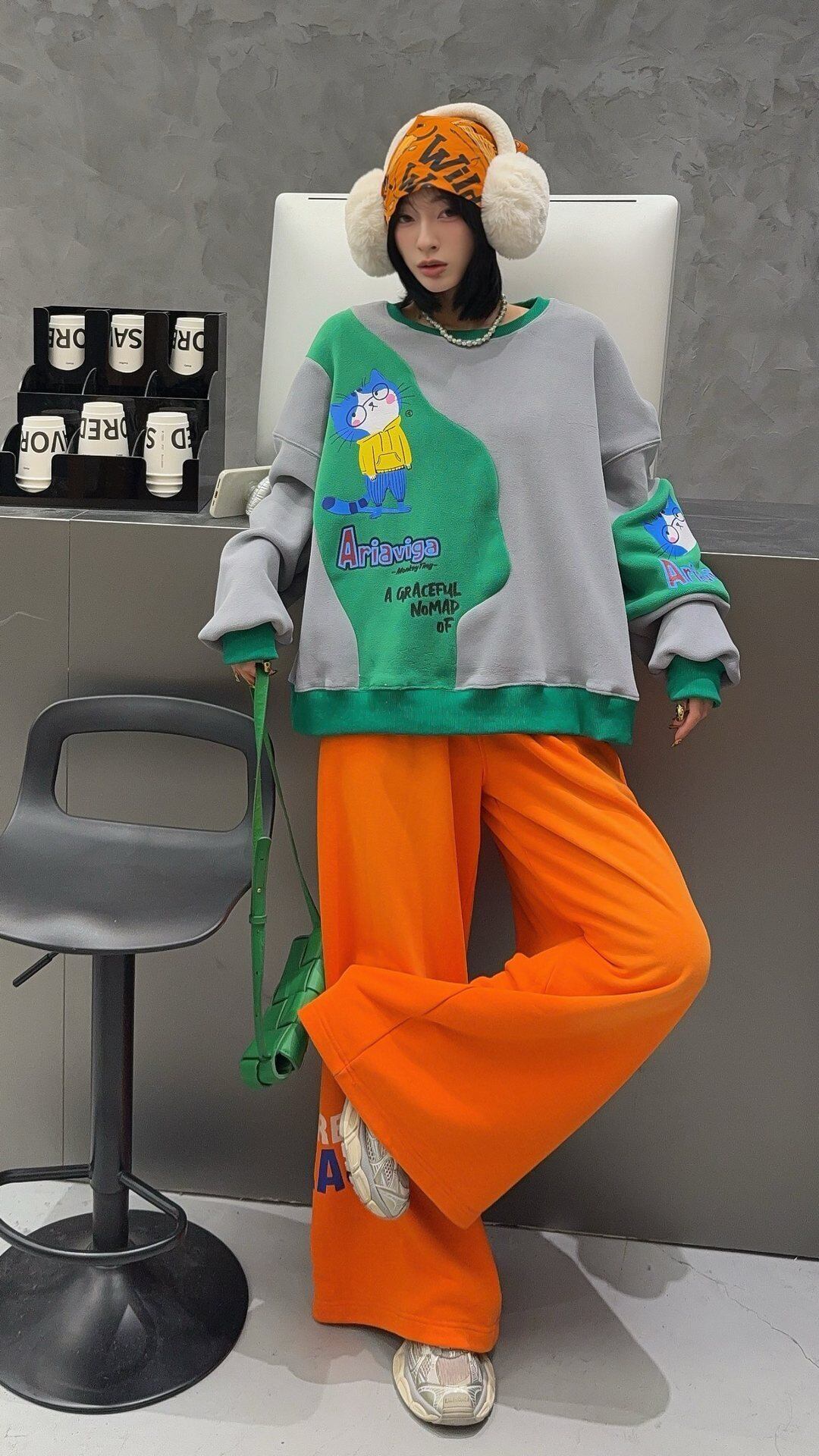 ファッション 柔らかくて優しい印象  カジュアル   3色 スウェット  E-12202