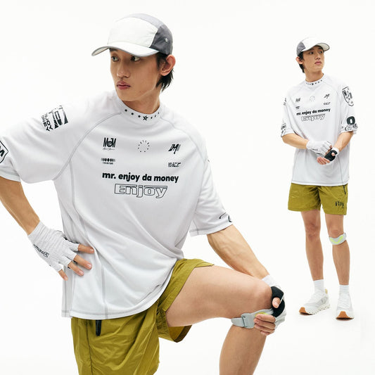 おしゃれ度高め スポーツ メンズ プリント 半袖 カジュアル Tシャツ F-13514