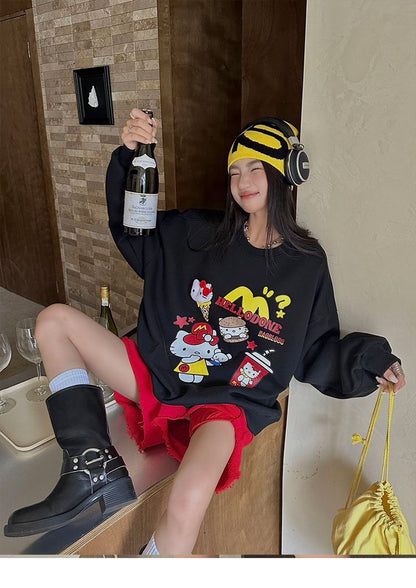 人気上昇中 売り切れ必至 流行新作 目を奪われる カジュアル プリント  全4色  パーカー -A1517