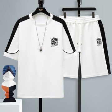 男女兼用 カジュアル スポーツ Tシャツ & ショーツ セットアップ E-80004