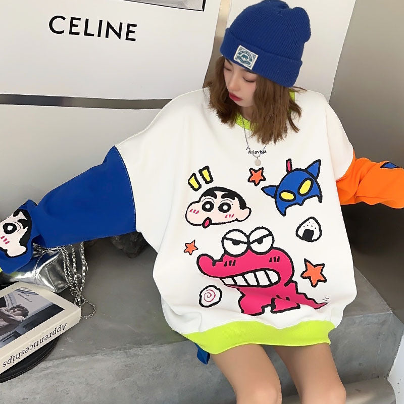 超人気 着回し力抜群 ファッション感満々 カラーマッチング 切り替え  全2色  パーカー -A1516