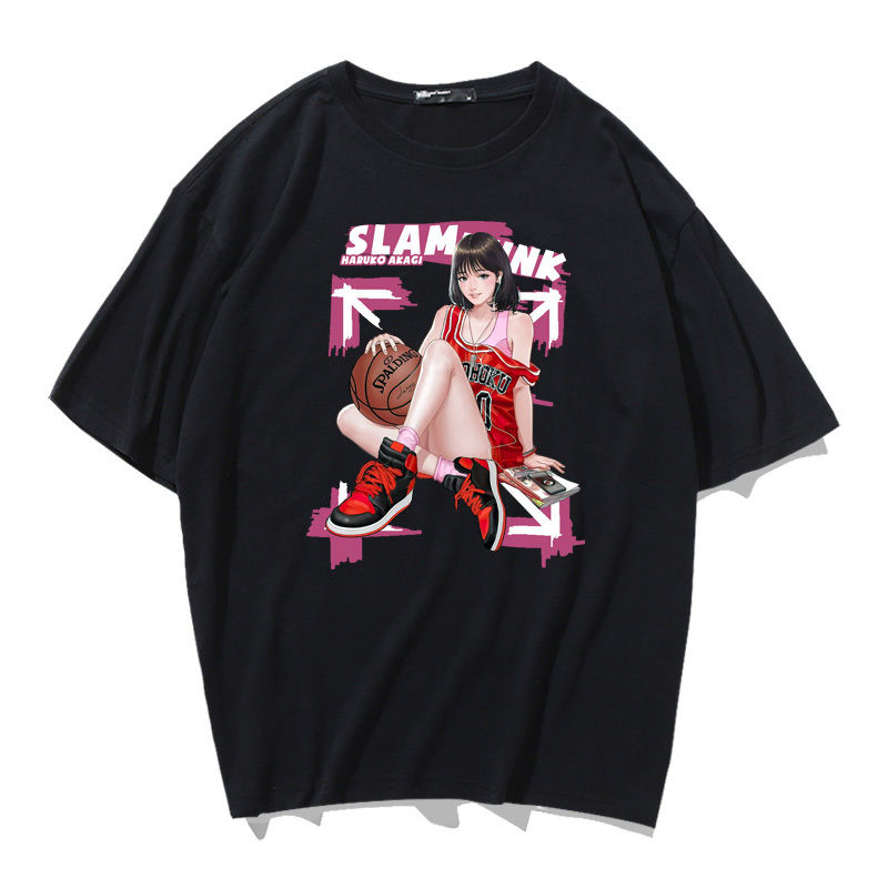 好感度100％ ファッション ラウンドネックプリント 5色選択半袖Ｔシャツ -A1169