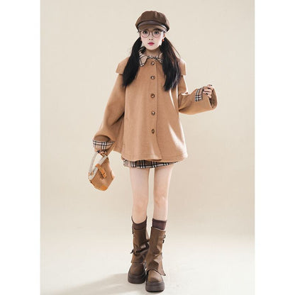 美人度アップ おしゃれ度高め 気質 ウールコート E-10128