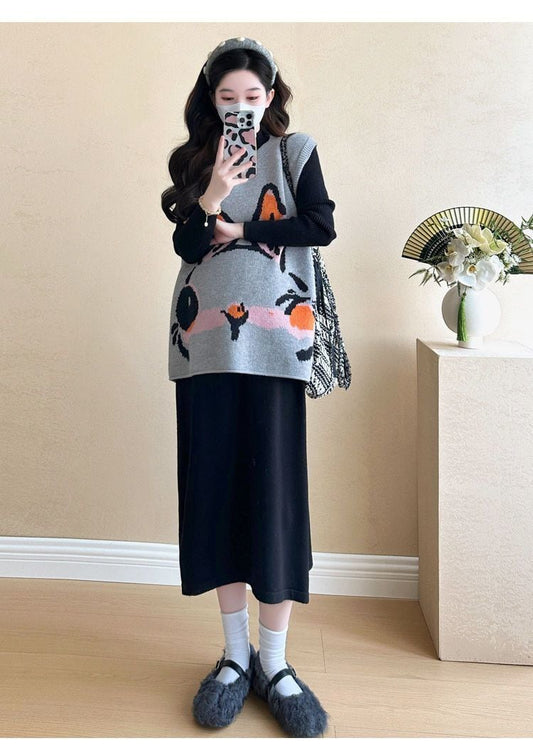 カジュアル ト デザイン オシャレ 着心地良い カジュアル 2色 ニット セータートE-12243