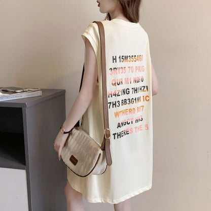 真夏も快適 着心地良い ファッション感満々 プリント全4色 ノースリーブ Tシャツ カットソーE-9161