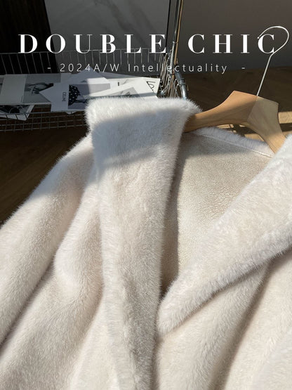 絶対欲しい 美人度アップもこもこボア厚手 5色 フェイクファーコートE-12383