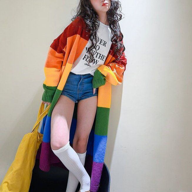 美人度アップ  長袖 切り替えカーディガンE-10145