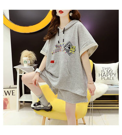 ベストセラーアイテム！ ファッション 肌触り抜群 カジュアル 半袖 Tシャツ ショートパンツ セットアップ E-9109