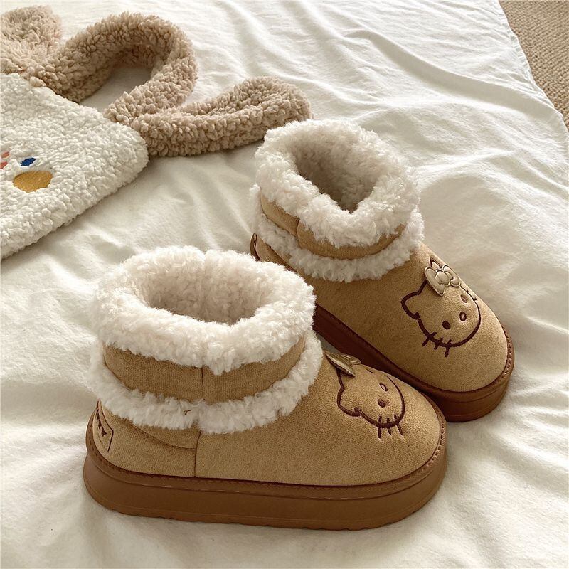 季節の単品 スノーブーツ Eweet系可愛い ファーシューズ レディース靴 2色選択可 E-10657