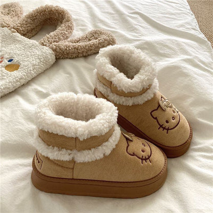 季節の単品 スノーブーツ Eweet系可愛い ファーシューズ レディース靴 2色選択可 E-10657