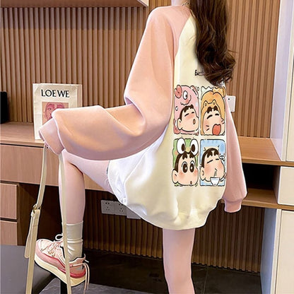 キュート 海外トレンド 好感度UP カジュアル  全4色 スウェットE-12263