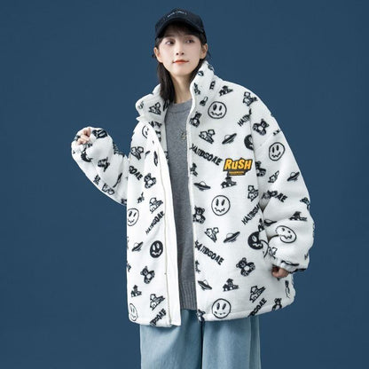 超人気 シンプル 海外トレンド ラムウールコート Etand ネック/フード付き E-5633