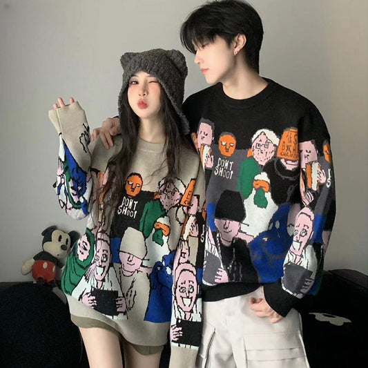 都市ファッショ デザイン オシャレ 2色選択 カジュアル 男女兼用 スウェット E-10322