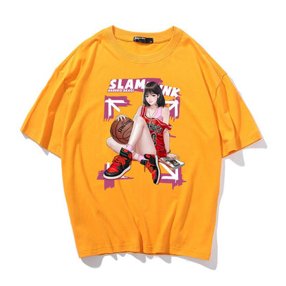 好感度100％ ファッション ラウンドネックプリント 5色選択半袖Ｔシャツ -A1169