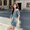 単品注文可 レース 切り替え トップス & ショートパンツ セットアップ F-50137