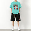 男女兼用 上質 カジュアル Tシャツ & ショーツ セットアップ E-13274