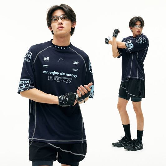 おしゃれ度高め スポーツ メンズ プリント 半袖 カジュアル Tシャツ F-13514
