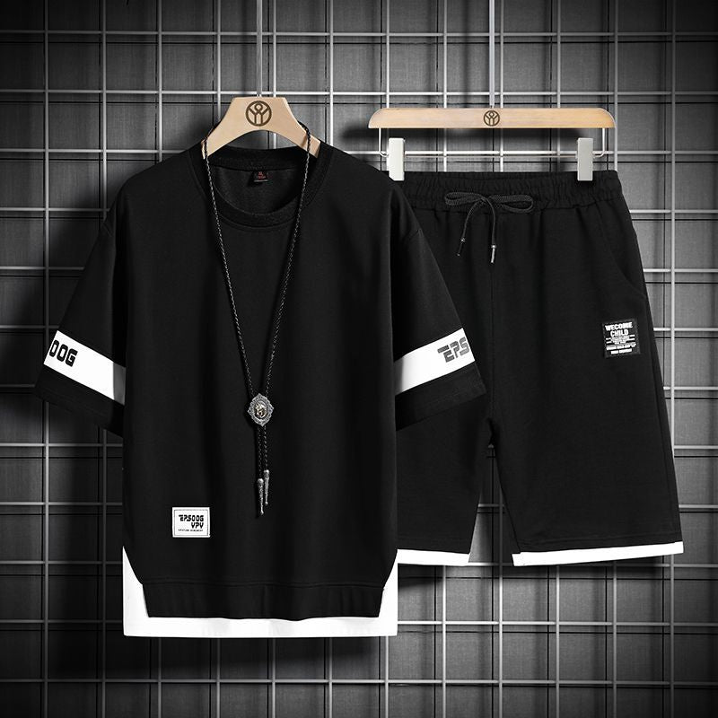 男女兼用 大人気 シンプル Tシャツ & ショーツ セットアップ E-80020