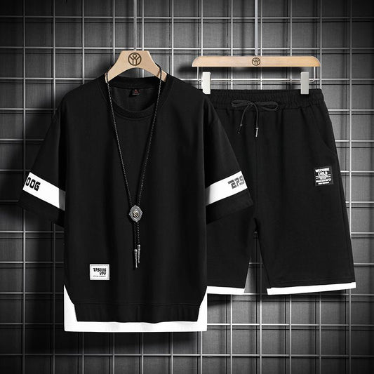 男女兼用 大人気 シンプル Tシャツ & ショーツ セットアップ E-80020
