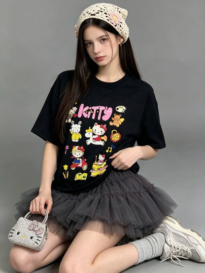 新作トレンド プリント カジュアル Tシャツ E-13470