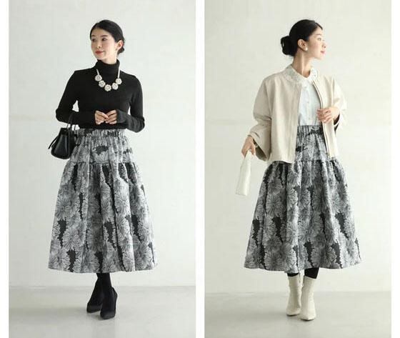 上質 デートにぴったり ハイウエスト 女性力を高める スカート ボトムスE-12220