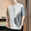 早い者勝ち 配色 ファッション 半袖 Tシャツ E-80062