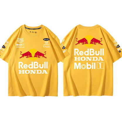 大活躍 海外トレンド10色選べる レーシングスーツ半袖Tシャツ -A704