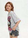 オーバーサイズ カジュアル プリント Tシャツ F-13543