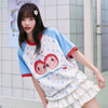 甘系 双子 ラグランスリーブ ゆったり 甘カジュアル Tシャツ F-13500
