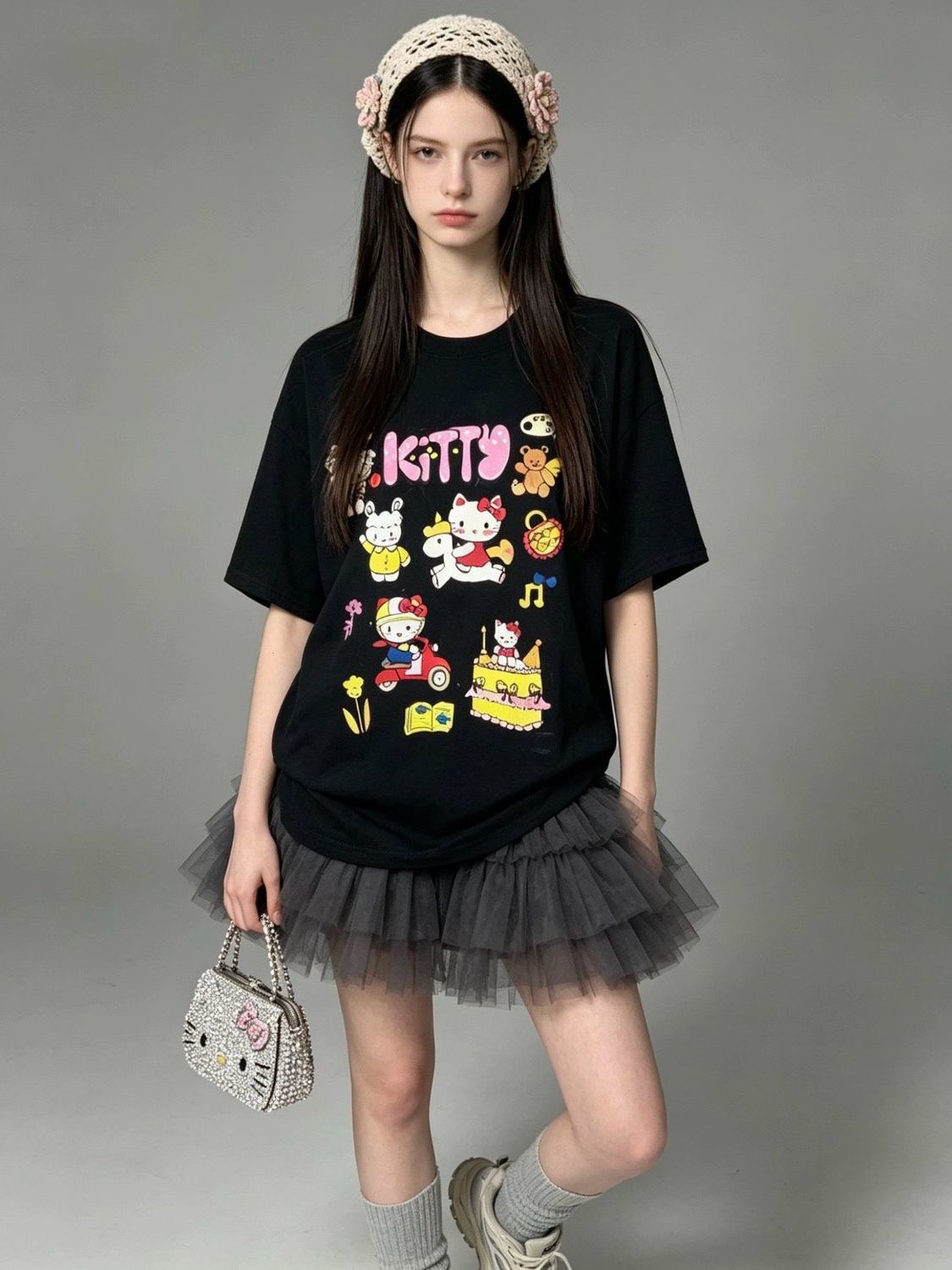 新作トレンド プリント カジュアル Tシャツ E-13470