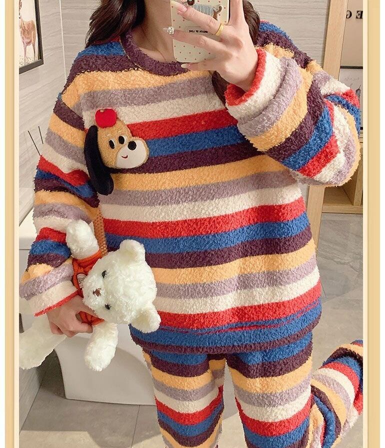 トレンドアイテム 存在感抜群 肌触り抜群 ６種選択 サンゴフリース パジャマ E-12177