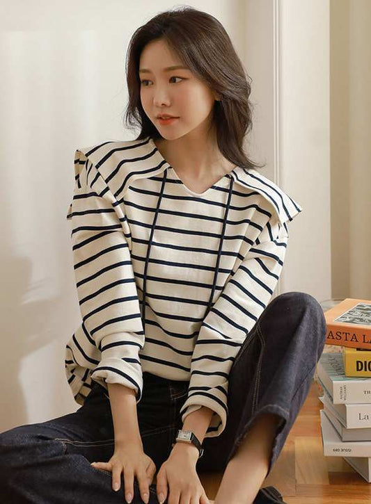 美人度アップ プリント カジュアル スウェットE-10937