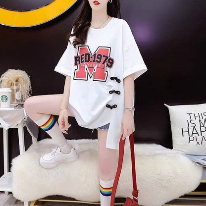 超人気 特別デザイン 美人度アップ ゆったり二色 半袖TシャツE-8038