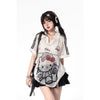 ファッション 透け感 ゆったり 半袖 Tシャツ F-13578