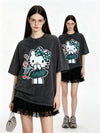 早い者勝ち 体型カバー プリント Tシャツ E-13481