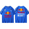 大活躍 海外トレンド10色選べる レーシングスーツ半袖Tシャツ -A704
